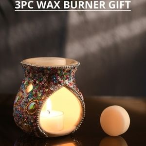 NEW Peacock 3 Piece Wax Burner Gift Pack in Exotic Mango